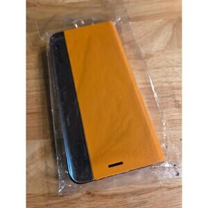 Samsung Galaxy S25 Case Stand Full Protection Thin Magnetic PU Leather Yellow